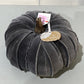 Dark Grey Velvet Pumpkin