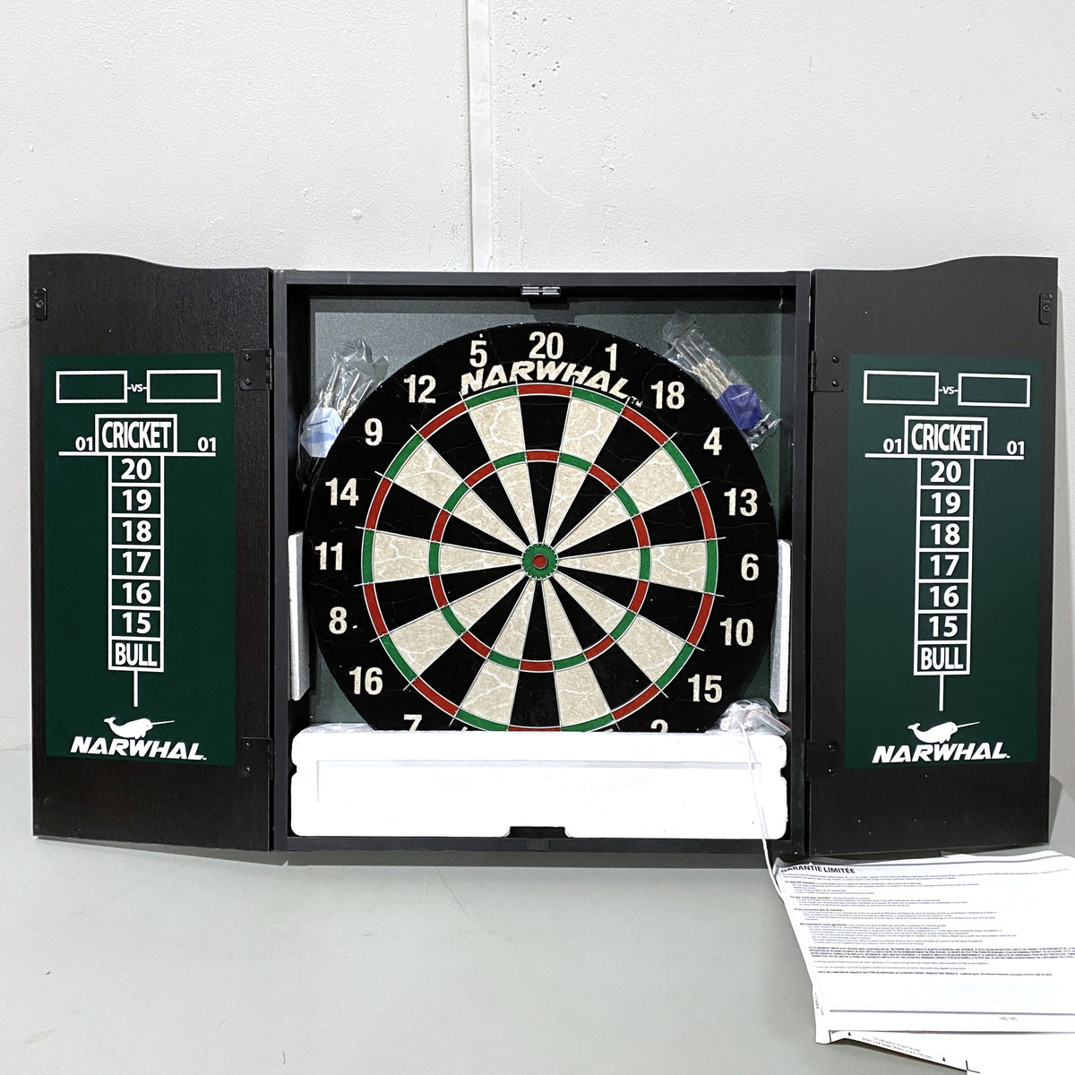 Dartboard and Cabinet