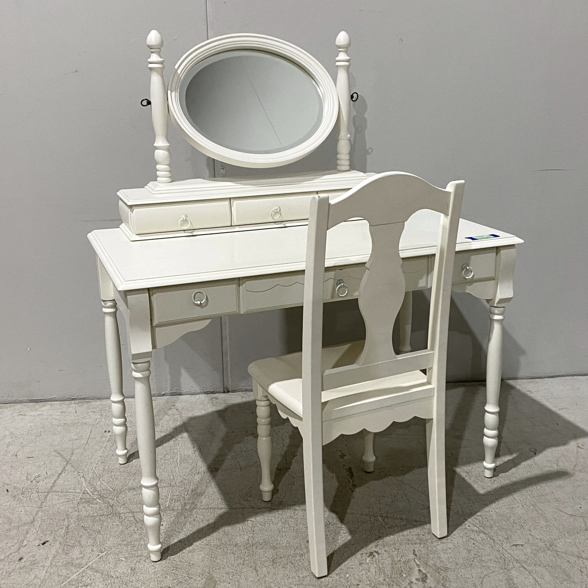 White Dressing Table with Chair