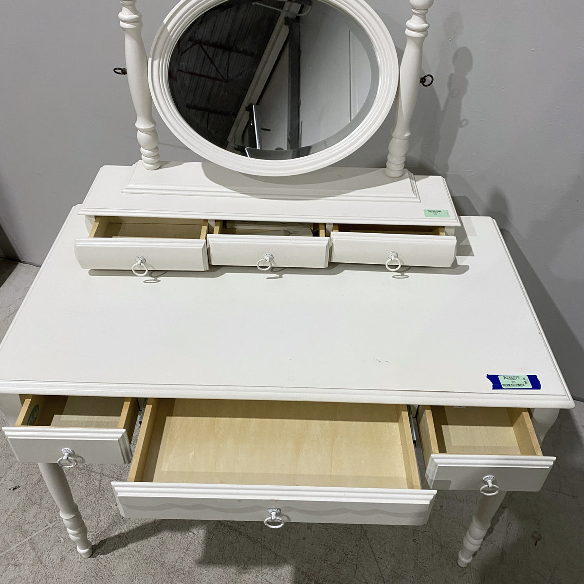 White Dressing Table with Chair