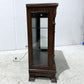 Two-door Glass Display Cabinet with Dark Wood Finish