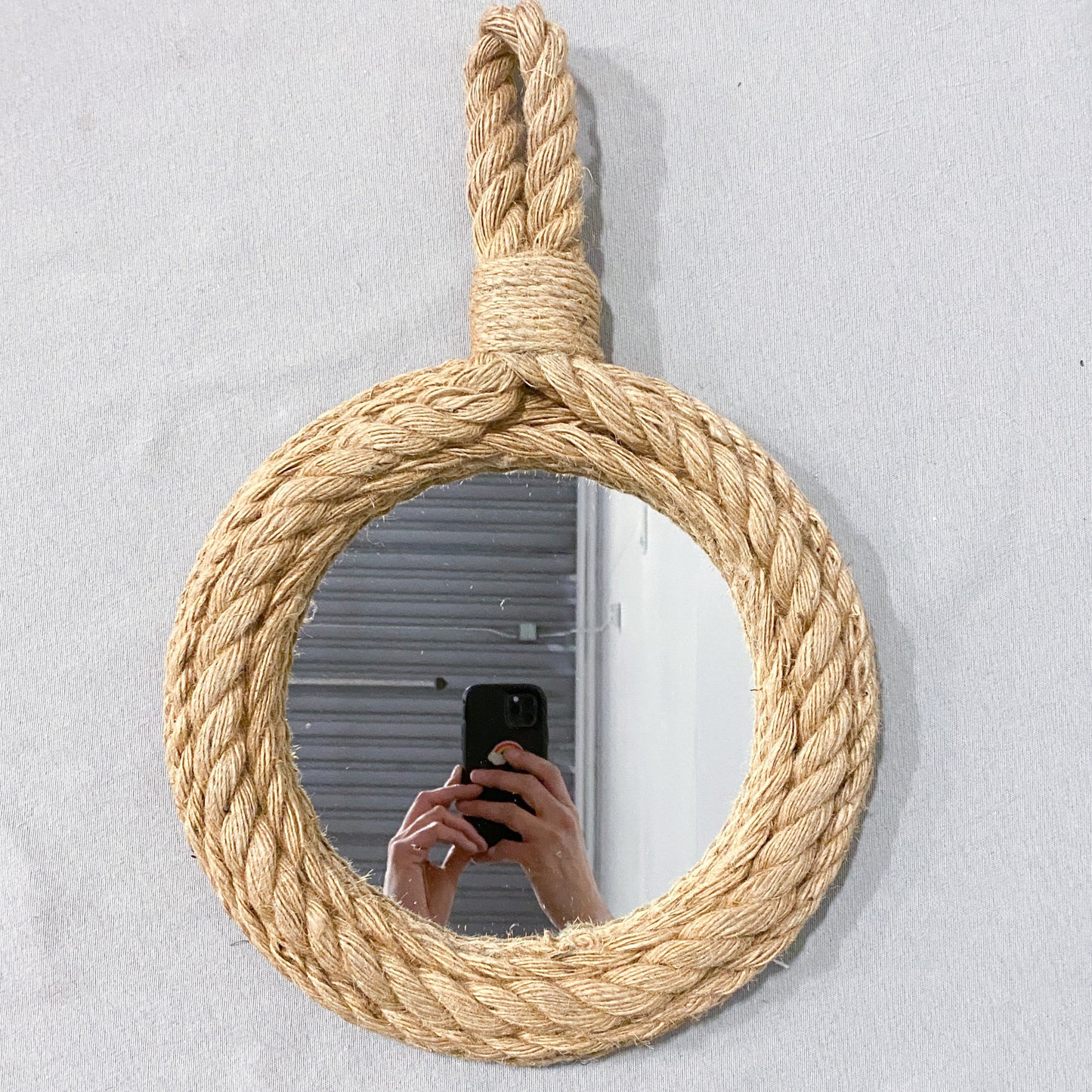 13" Jute Mirror