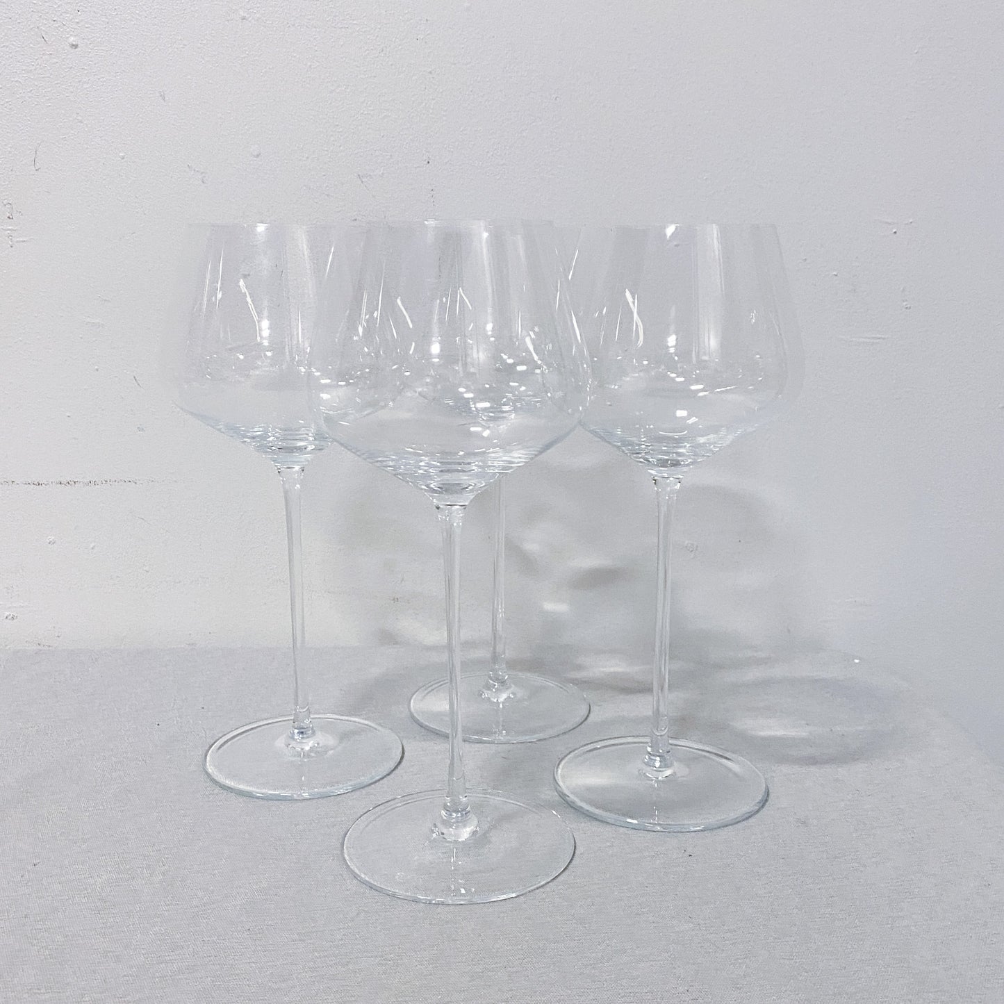 Tall Crystal Wine Glasses (Set of 4)