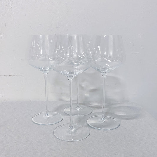 Tall Crystal Wine Glasses (Set of 4)