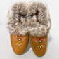 Furry Women’s Embroidered Moccassins