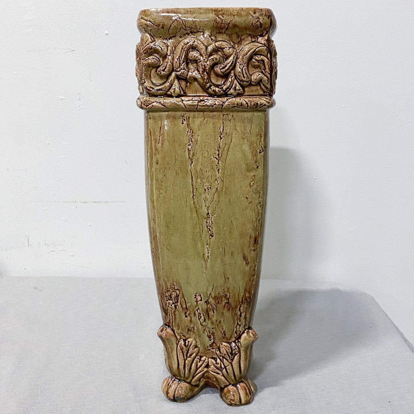 16" Green Floor Vase