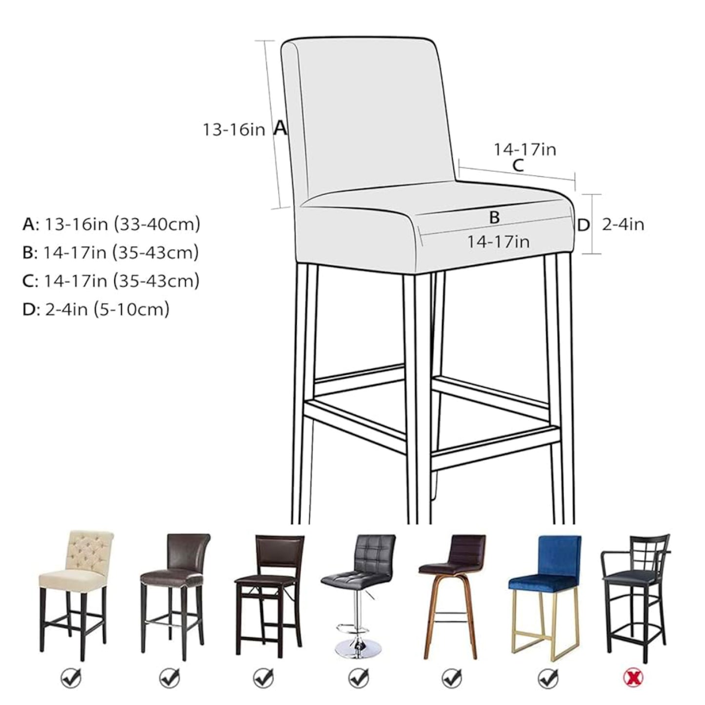 Barstool Covers (Set of 4)