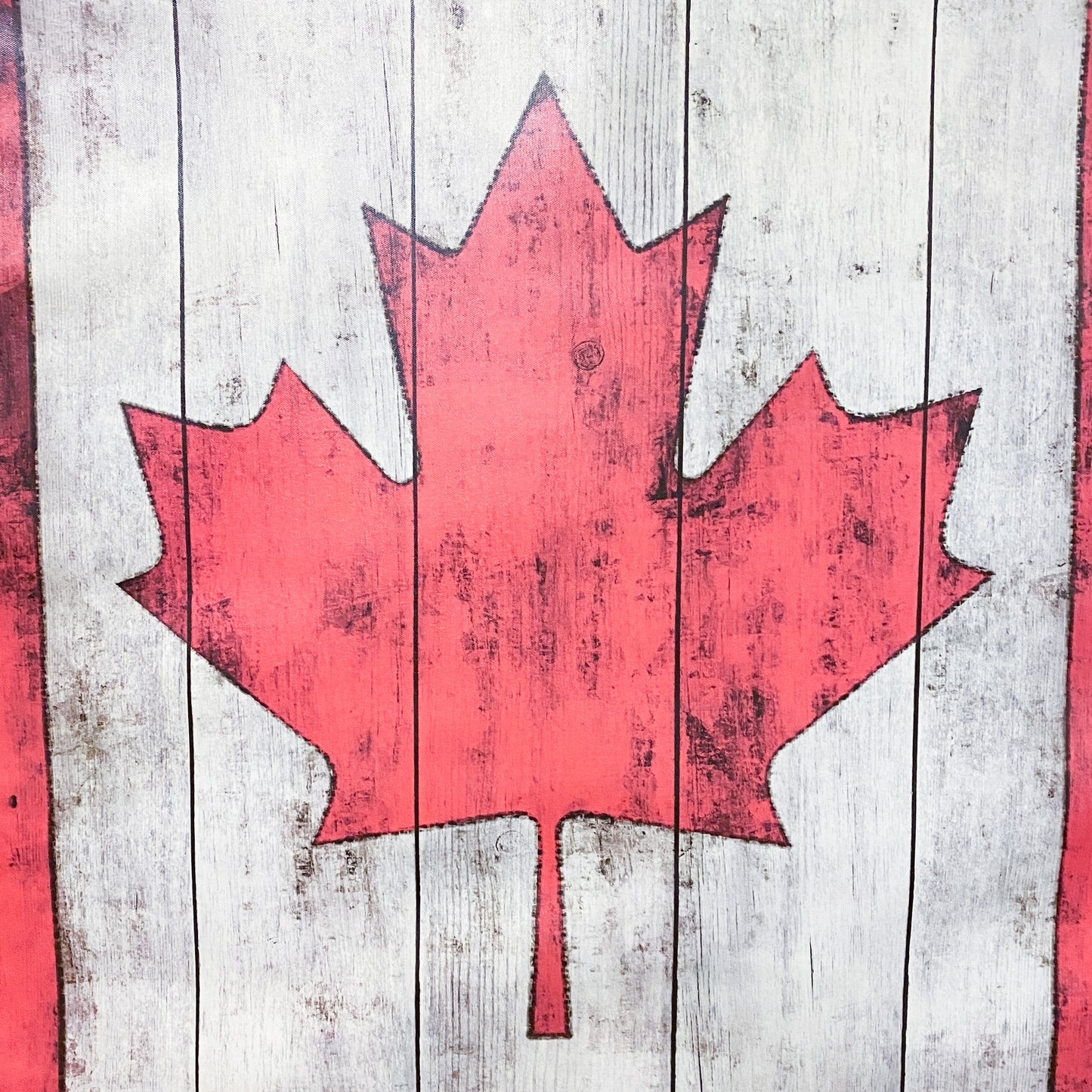 Rustic Canadian Flag on Canvas