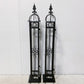 Ornate Metal Gate Posts- Dig-free (Set of 2)