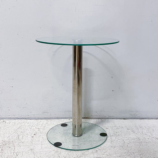 Vintage Glass End Table