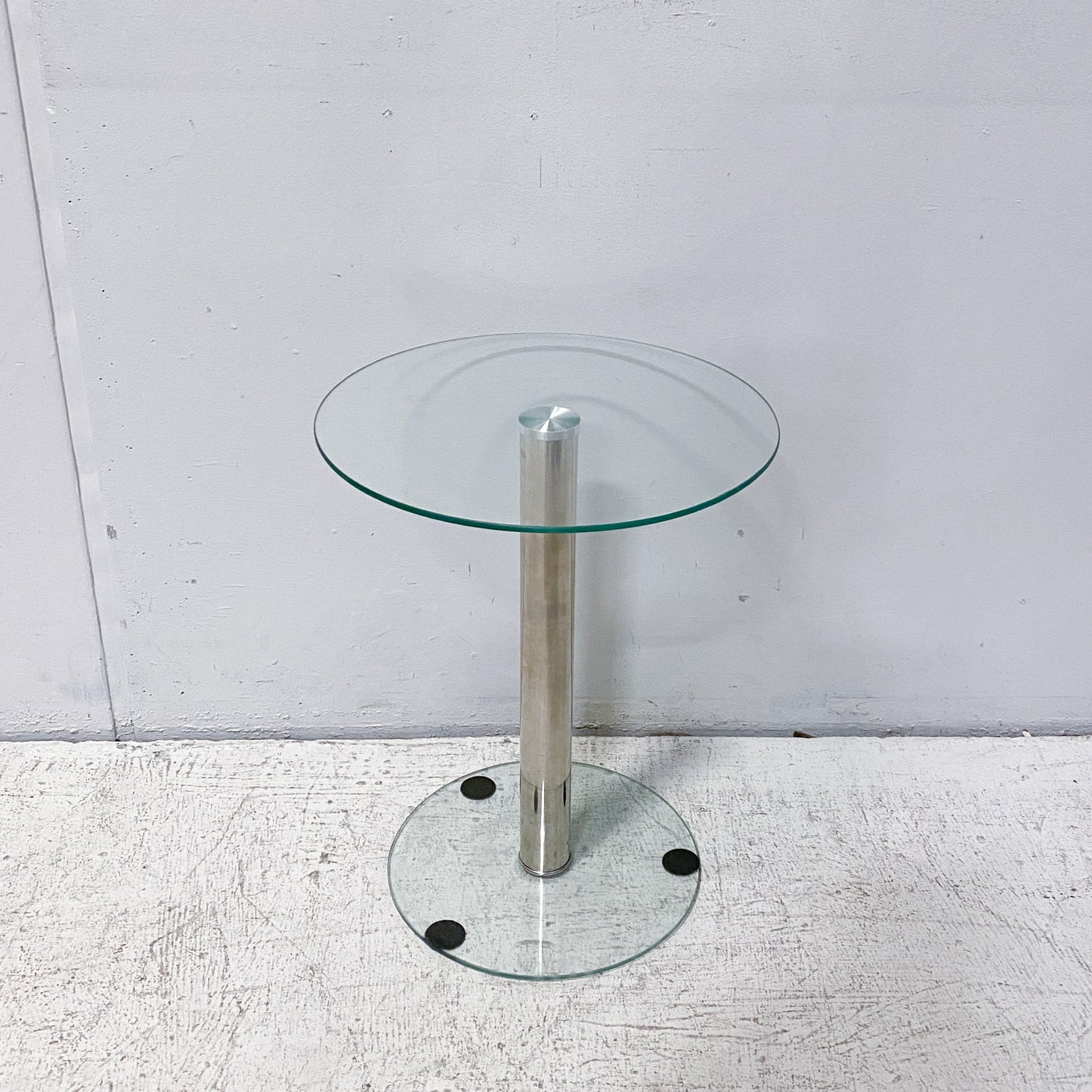 Vintage Glass End Table