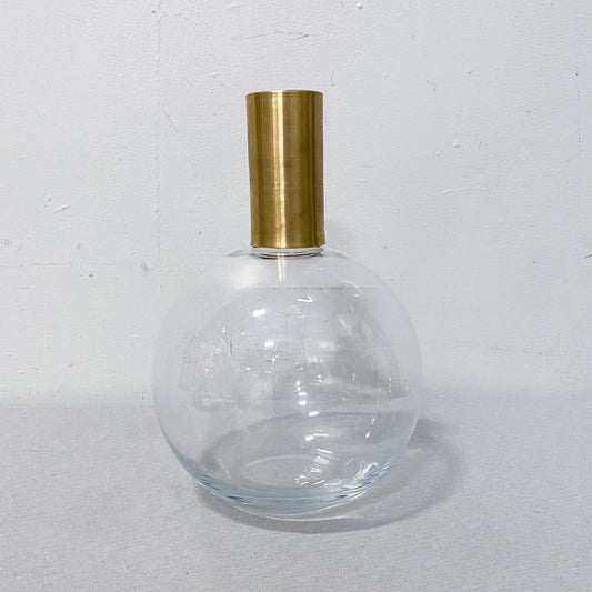 Glass and Brass Vase