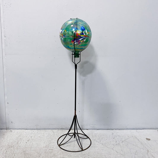 Hand-Blown Glass Globe Oil Lamp