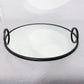 Round Black Mirrored Tray