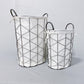 Black Metal Hamper/Baskets -Set of 2