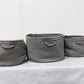 Grey Woven Baskets- Set of 3