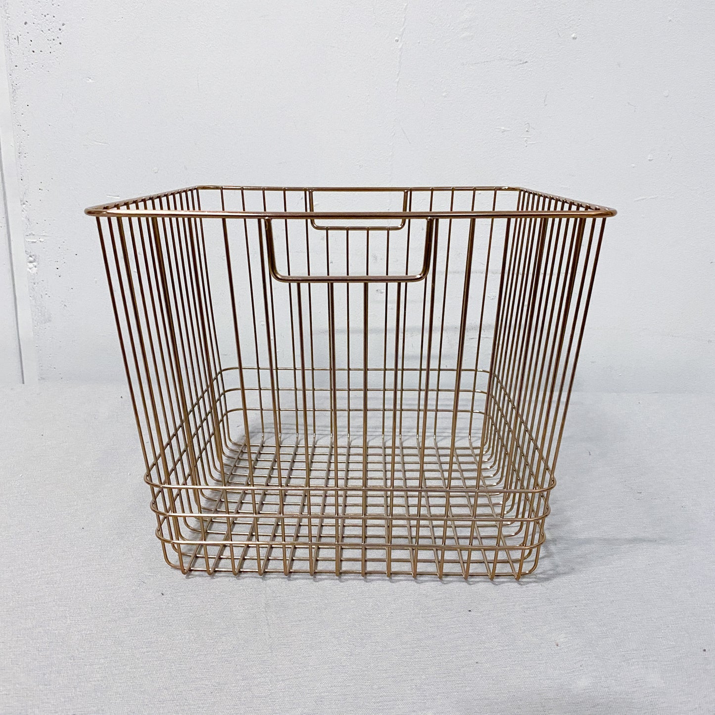 Gold Square Metal Basket- Medium