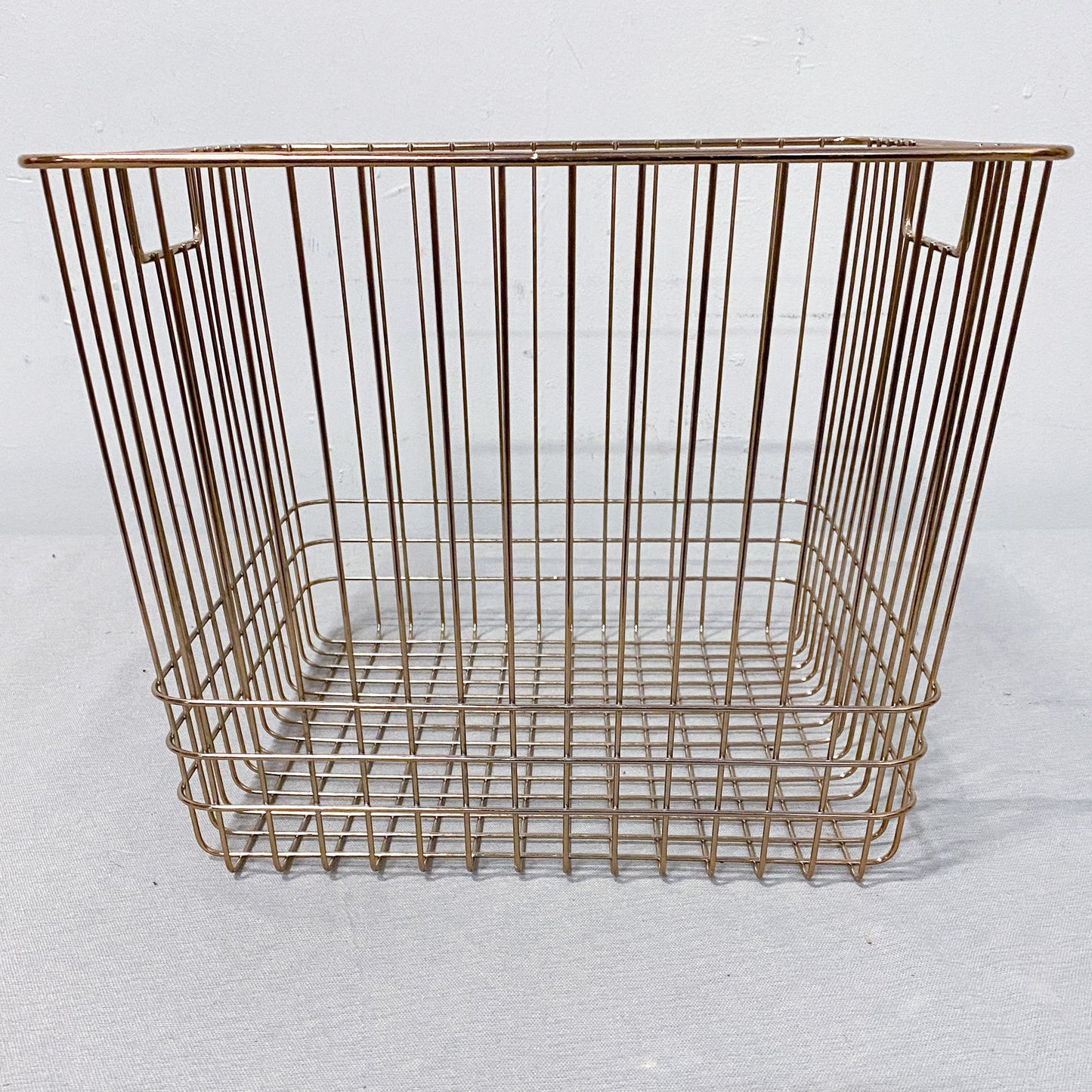 Gold Square Metal Basket- Medium