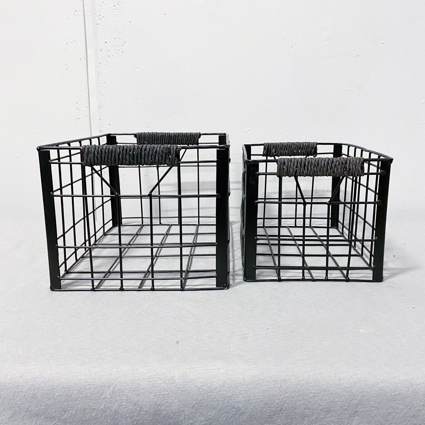 Black Wire Baskets-Set of 2