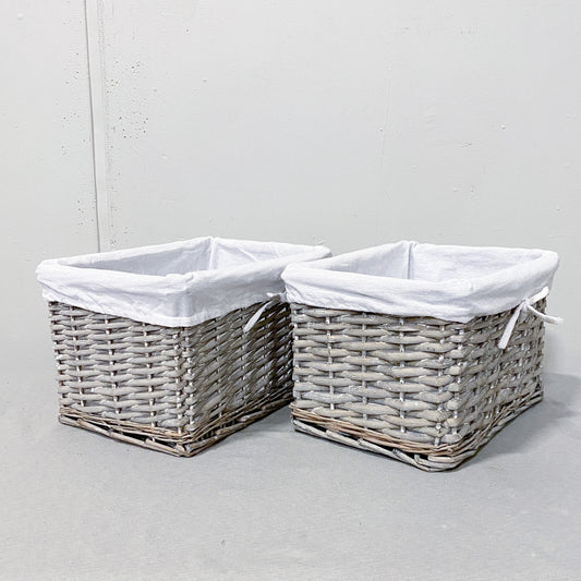 Wicker Baskets- Set of 2