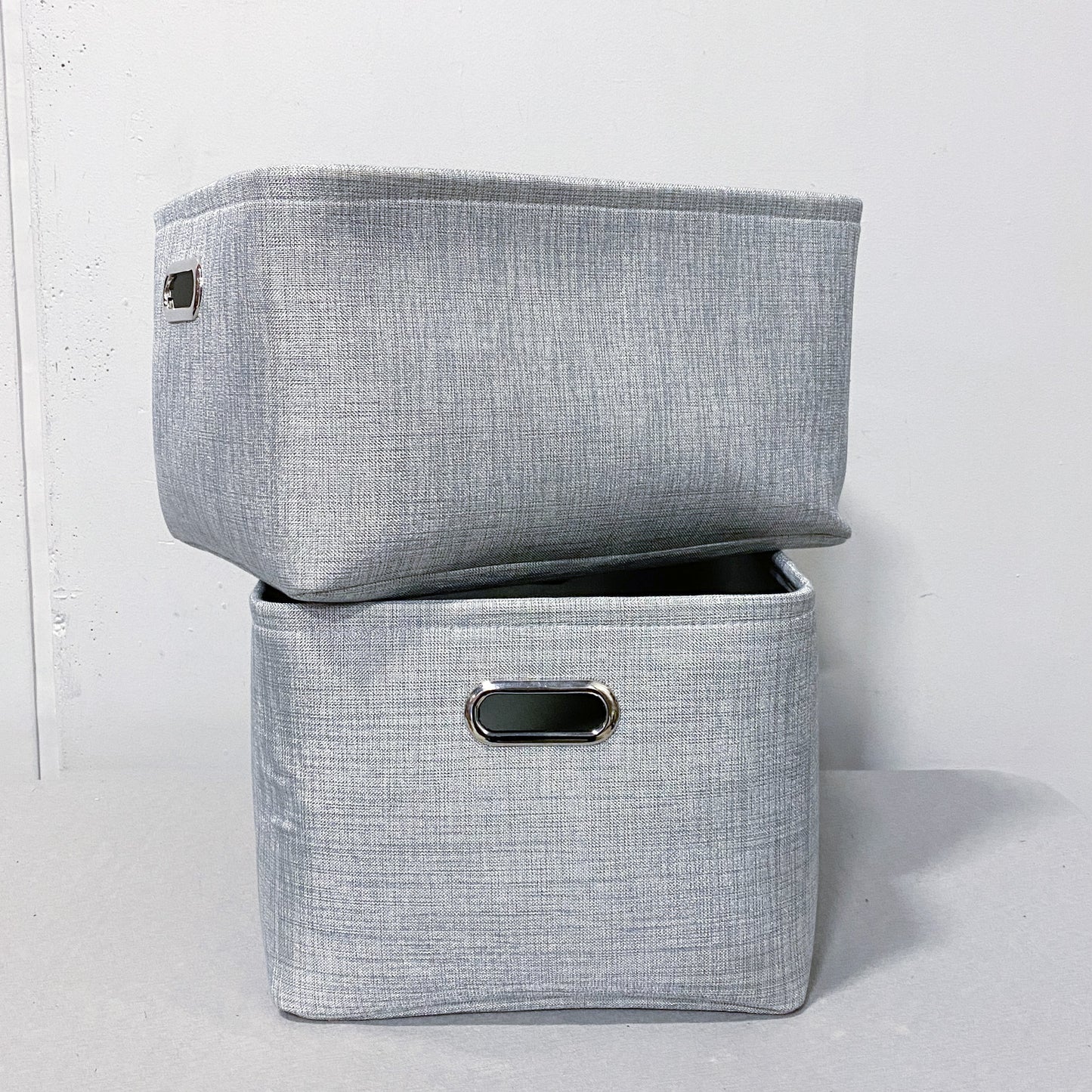 Rectangle Grey Storage Basket Set of 2