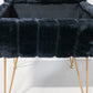 Faux Fur Vanity Stool