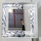 Mirror with Mirrored Mosaic Trim