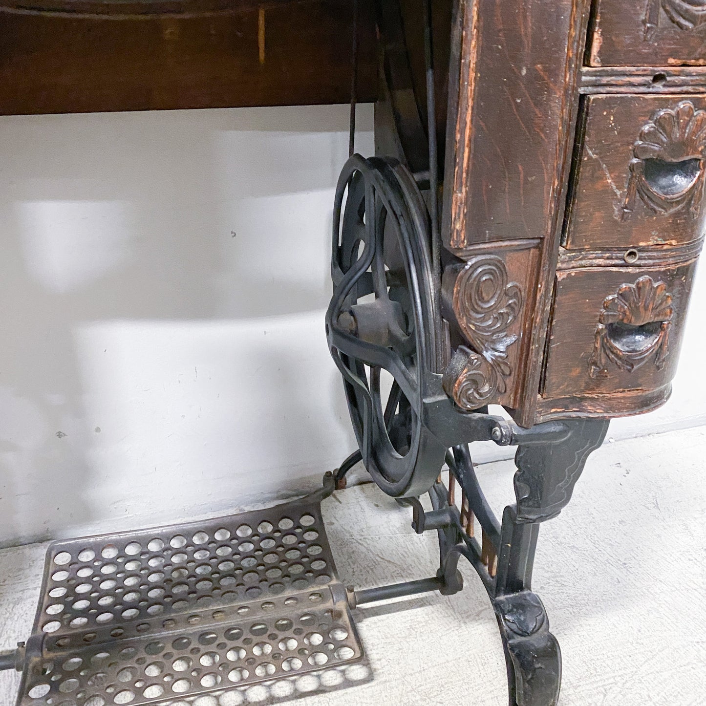 Rotary Treadle Sewing Machine and Table Circa 1900's