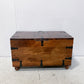 Rustic Wooden Chest with Wine Storage