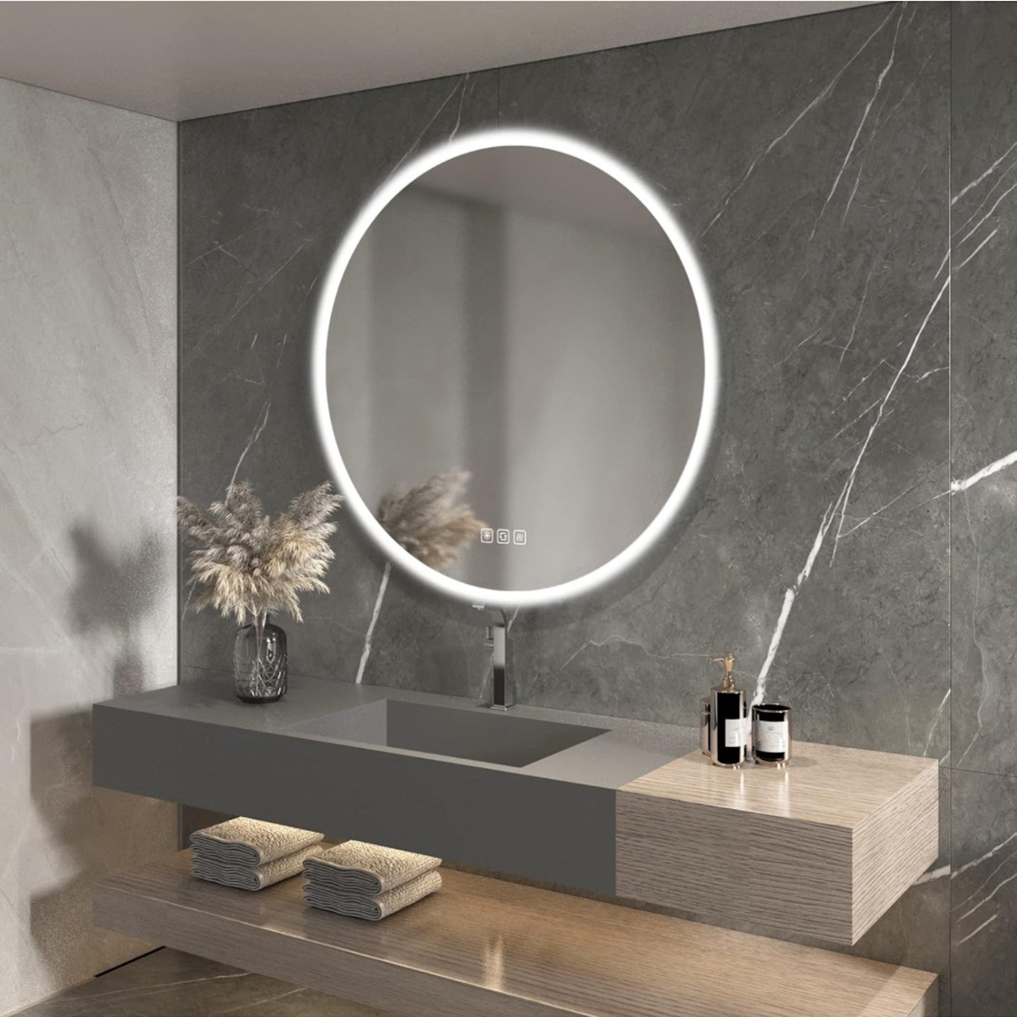 28" LED Bathroom Mirror with Sensor Touch