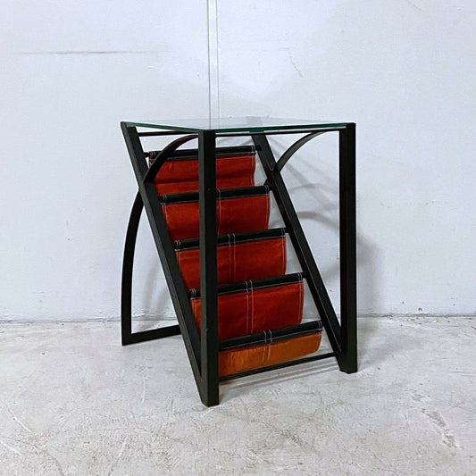 Glass-top End Table
