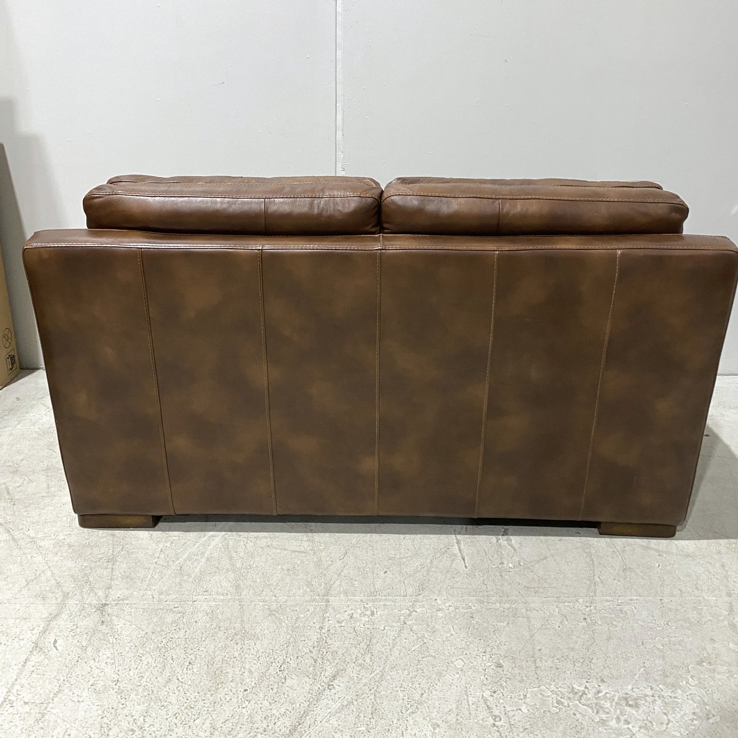 Espresso Leather Loveseat