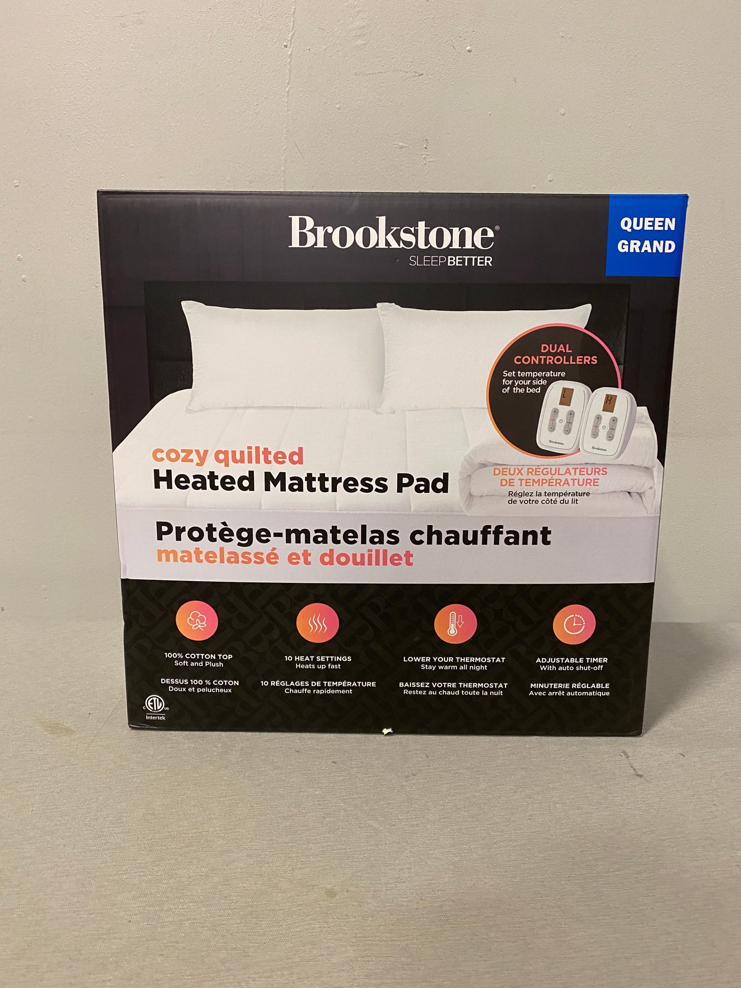 Brookstone Heated Mattress pad queen