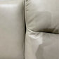 Beige Leather Loveseat