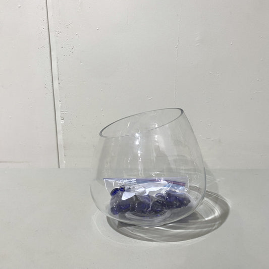 Glass Fish Bowl with Beads
