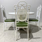 4 Vintage White Dining Chairs and Table