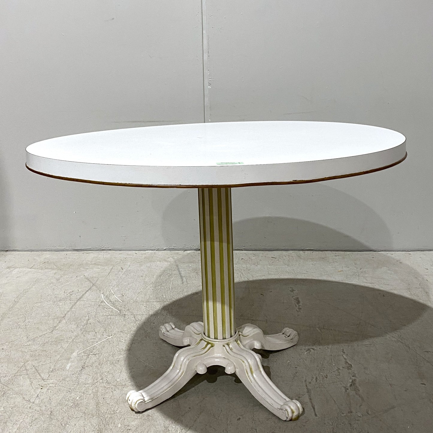 4 Vintage White Dining Chairs and Table