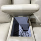 Beige Leather Loveseat