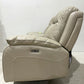 Beige Leather Loveseat