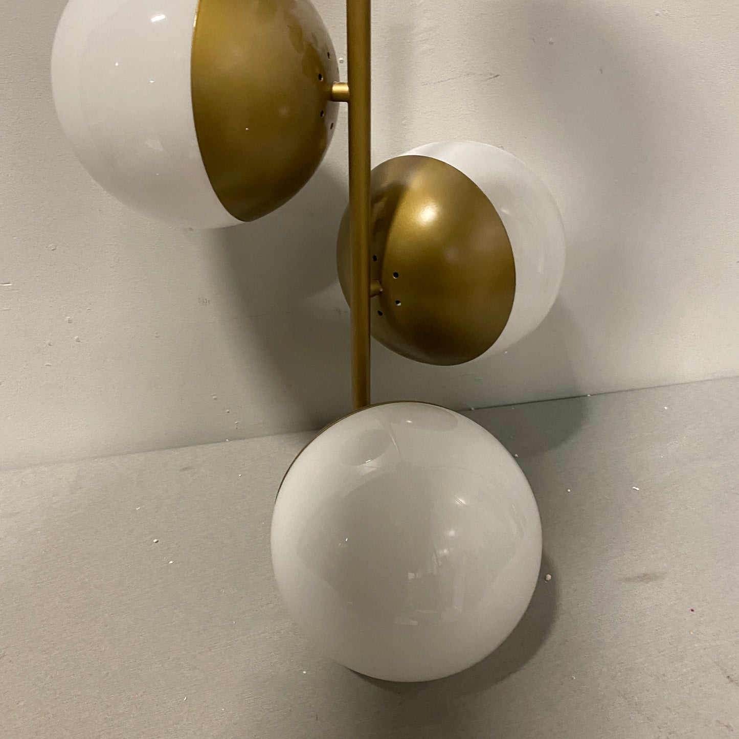 Modern Gold and 3 Globes Pendant Light