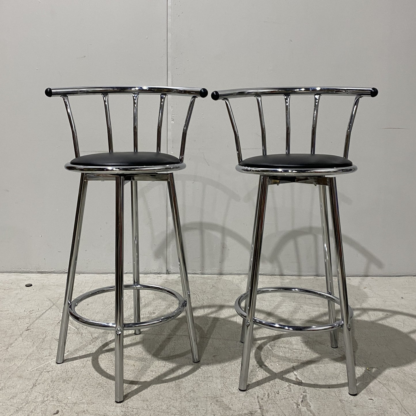 Vintage Swivel Bar Stools (Pair)
