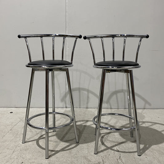 Vintage Swivel Bar Stools (Pair)