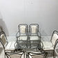 6 Chair and Glass Table Set