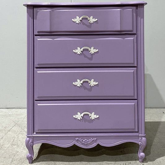 Vintage Lavender Provincial Style Dresser