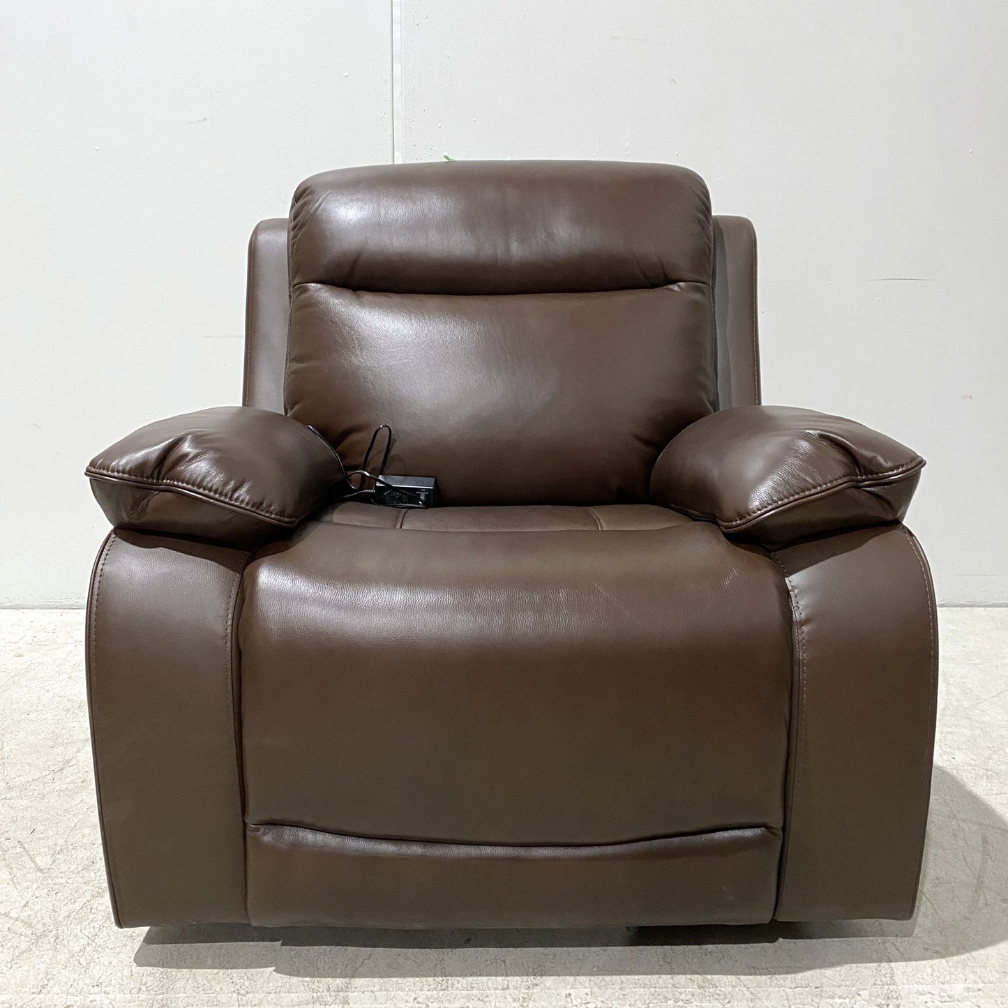 Top-Grain Brown Leather Recliner
