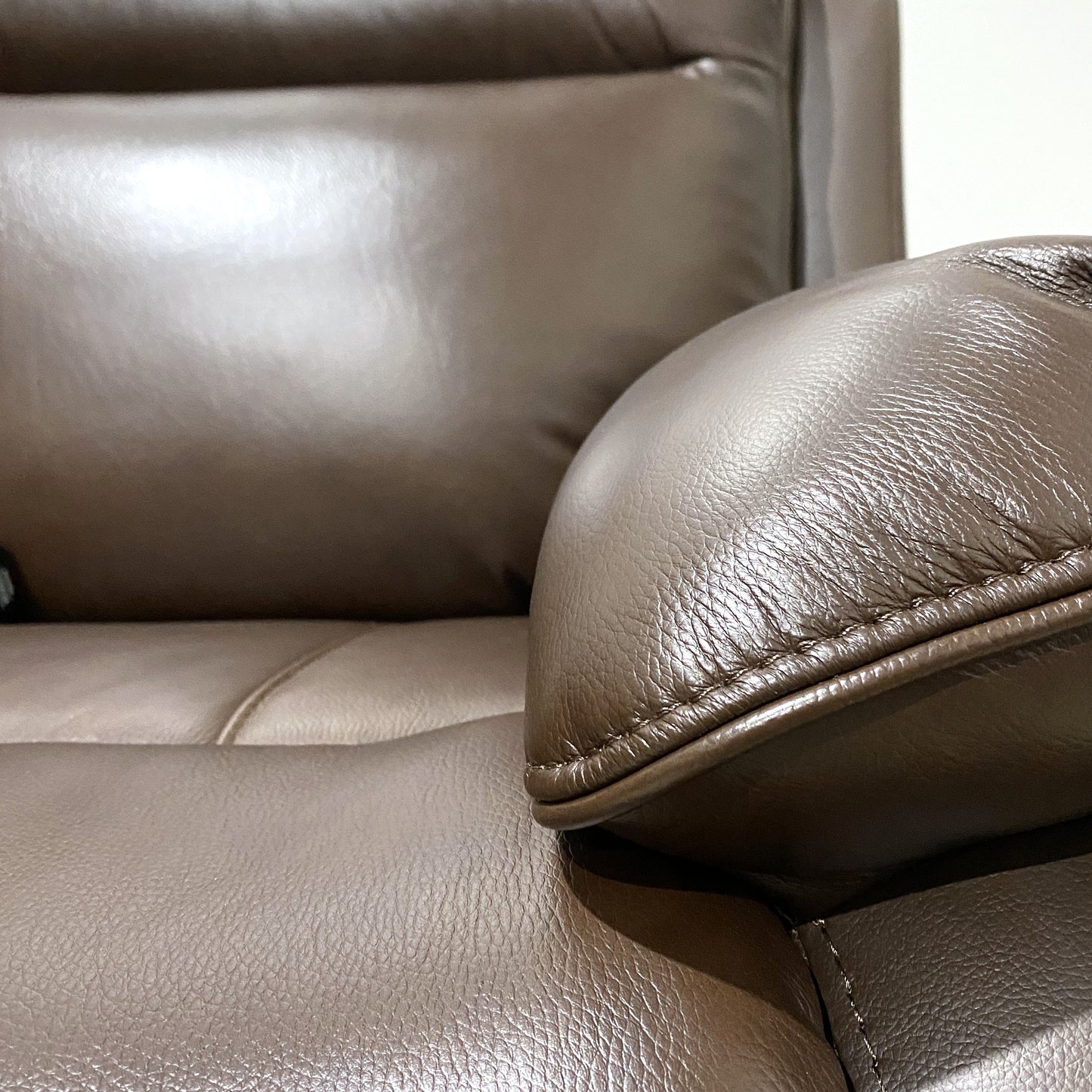 Top-Grain Brown Leather Recliner