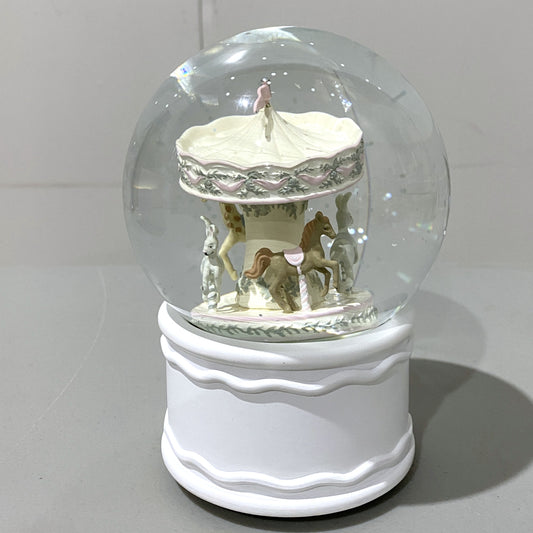 Glass Carousel Snow Globe