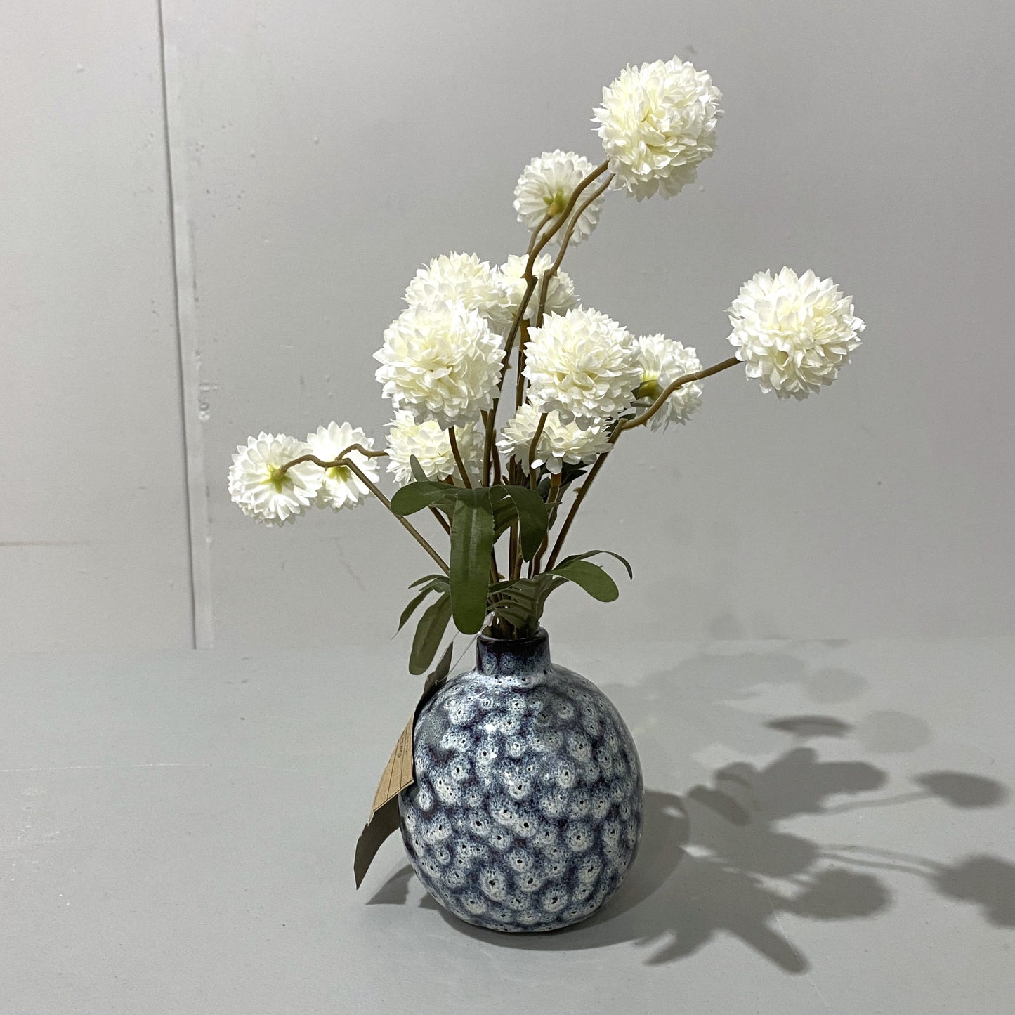 Artificial Flowers with Blue Vase