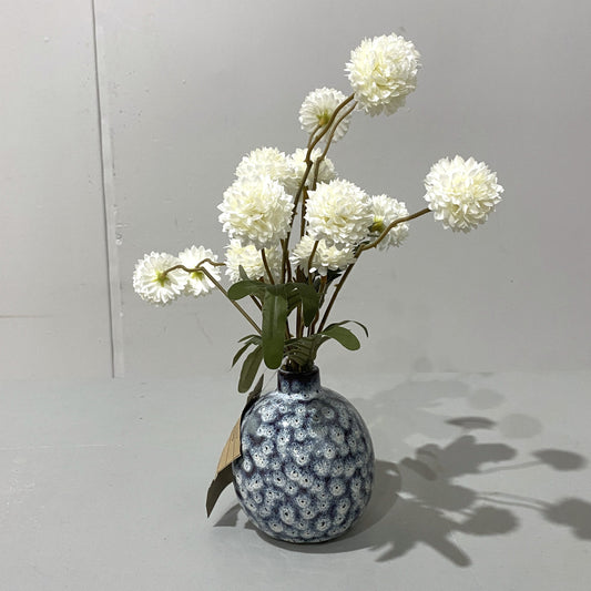 Artificial Flowers with Blue Vase