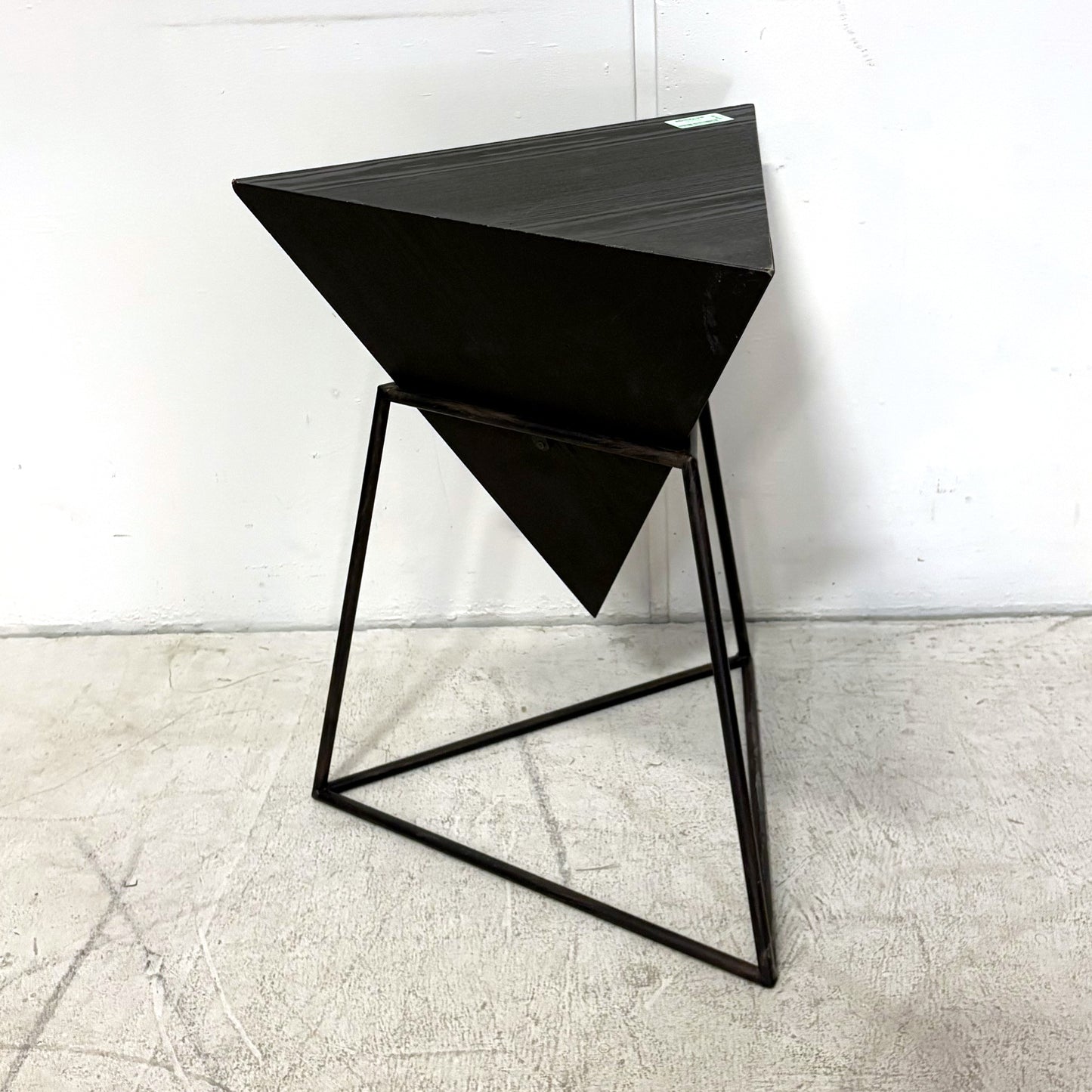 Geometric Inverted Pyramid Accent Table